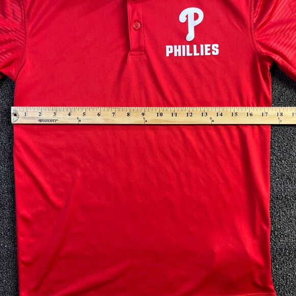 Philadelphia Phillies | Majestic | Red Polo | Mens | Team Shirt‎ | S - Picture 7 of 11